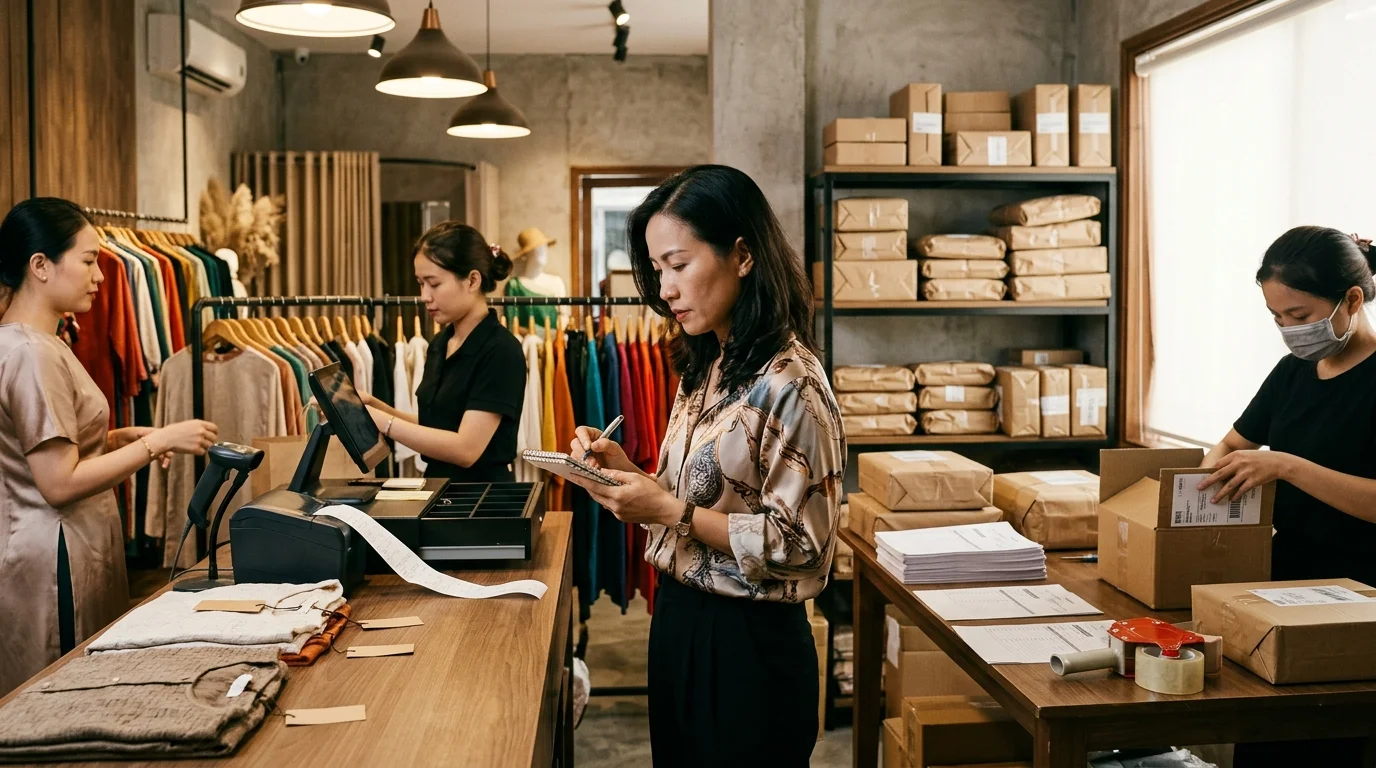Chủ shop cân nhắc giữa luồng bán nhanh tại quầy và vận hành nhiều kênh